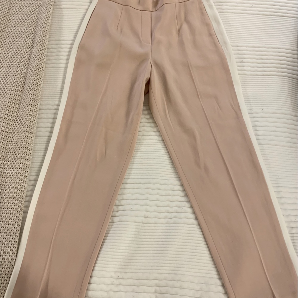 Aritzia Babaton Pink Pant with White Stripe | Size 4